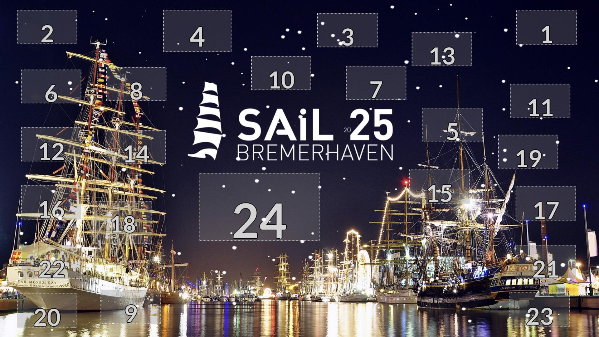 24 Türchen voller Vorfreude auf die SAiL 2025: Der Online-Adventskalender der Erlebnis Bremerhaven GmbH.
 