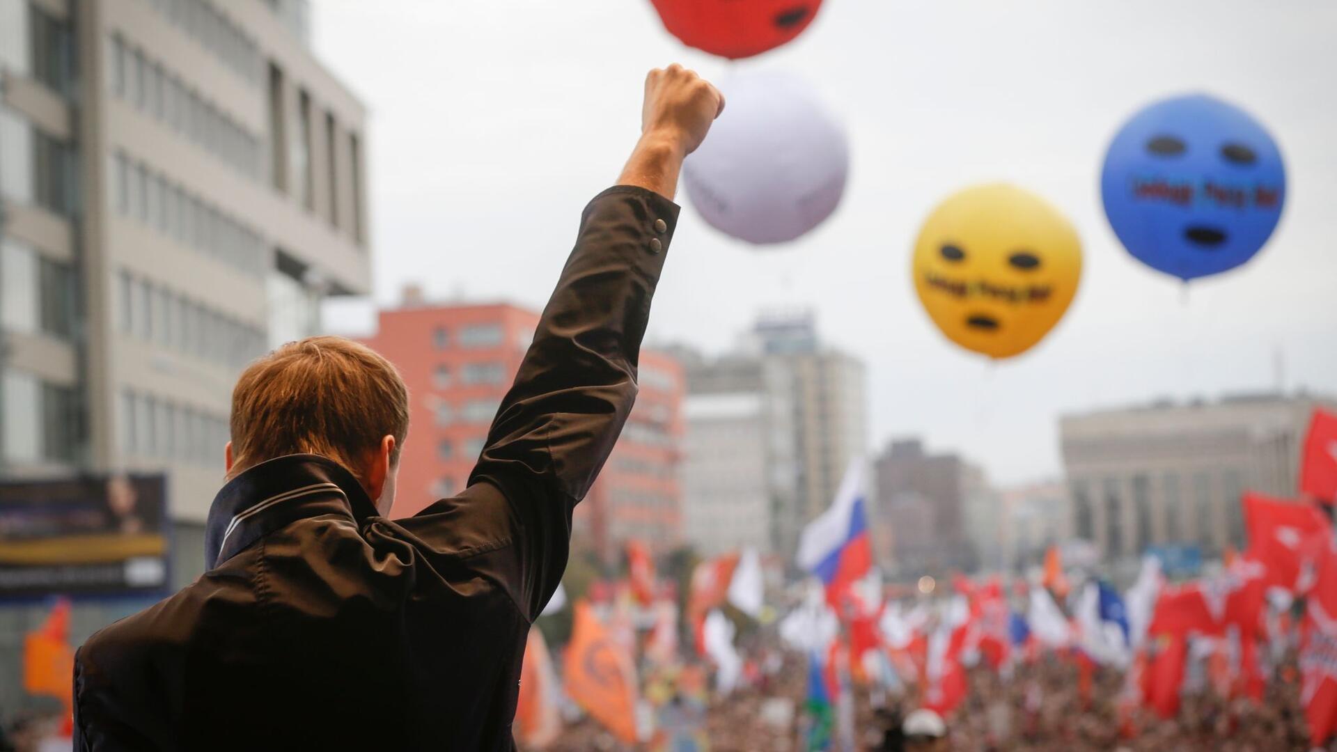 Alexej Nawalny bei einer Protestkundgebung in Moskau (2012).