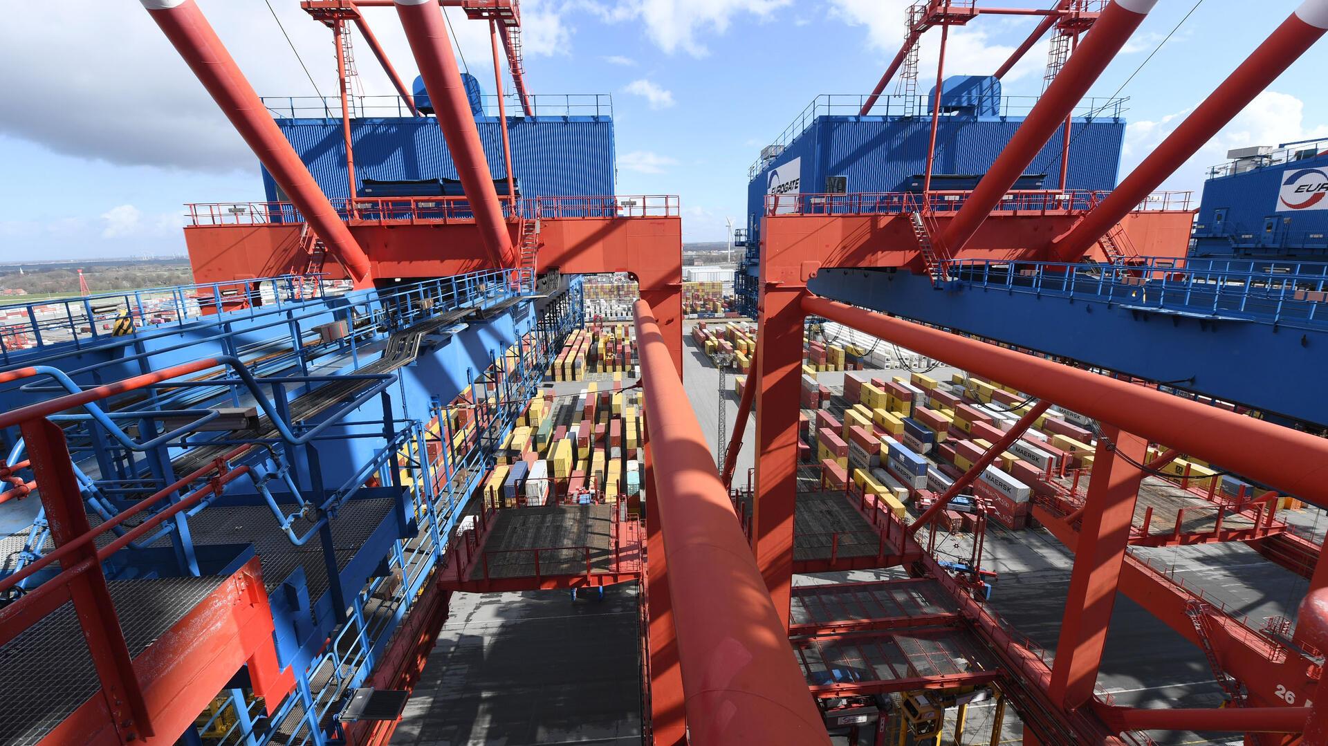 Blick von Containerbrücke