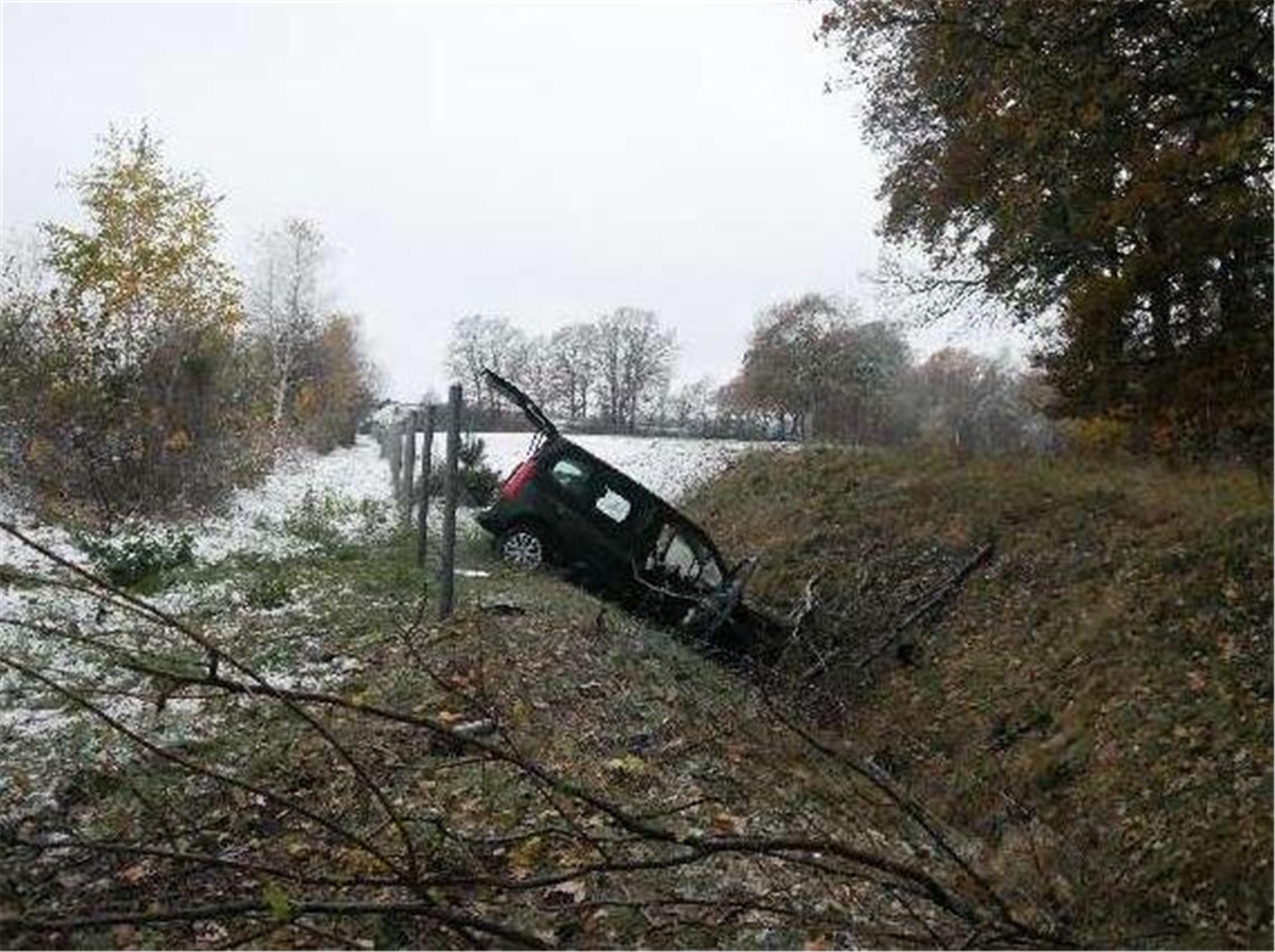 Verunfalltes Fahrzeug