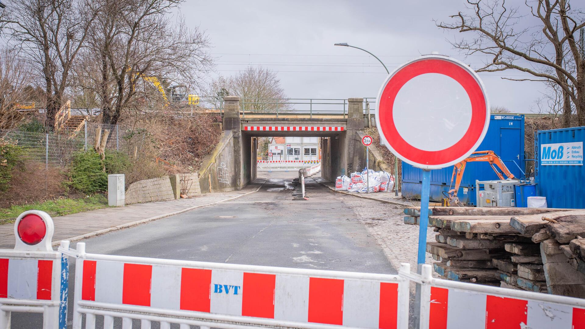 Archivbild der Arbeiten an der Schlachthofstraße – für Radfahrer und Fußgänger ist sie wieder frei.