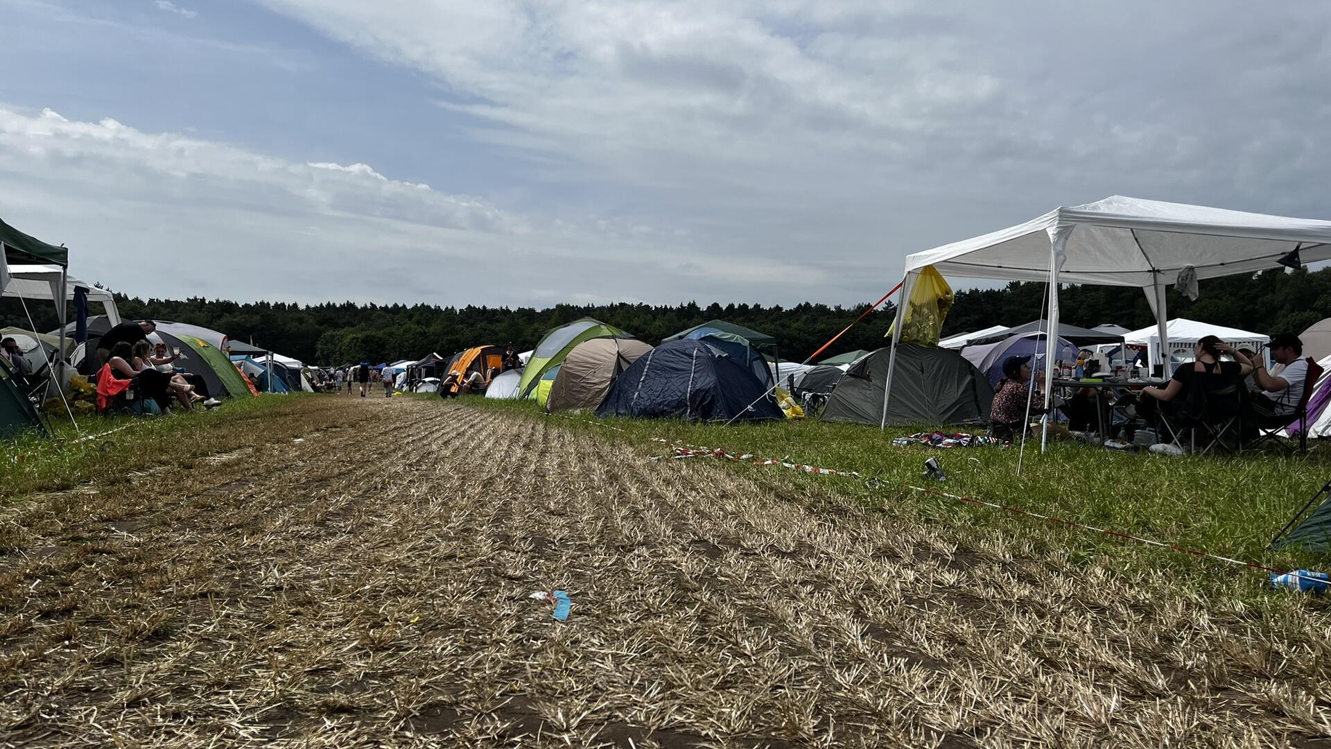 Ein Zeltplatz auf dem Hurricane Festival.