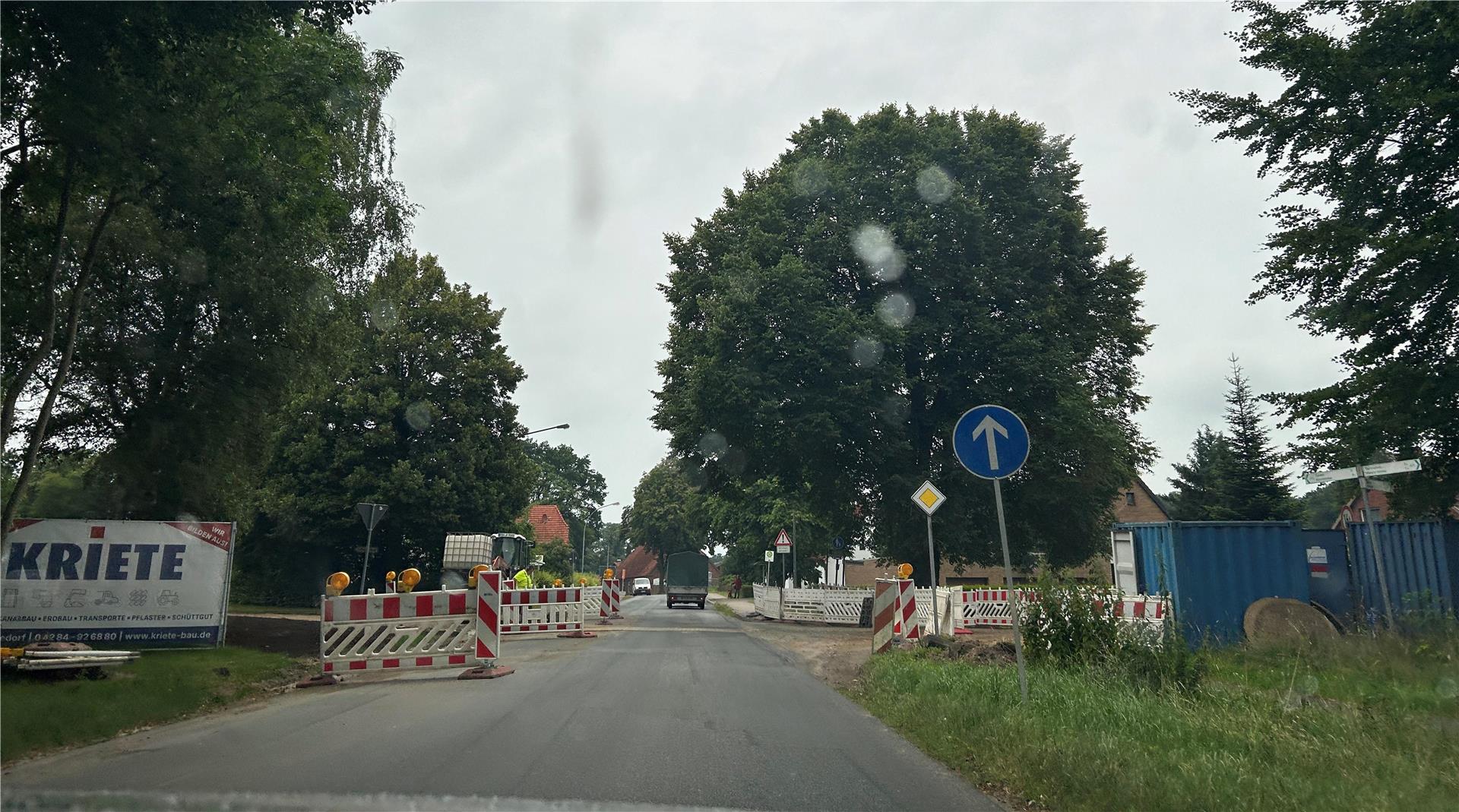 Baustelle am Ortsausgang in Kirchtimke in Richtung Tarmstedt.