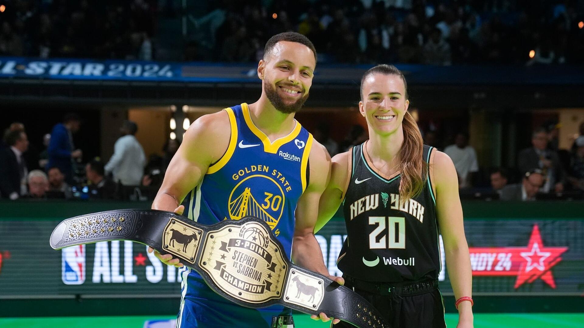 Beim All-Star-Wochenende der NBA sind erstmals ein männlicher Profi aus der National Basketball Association und eine Spielerin aus der WNBA in einem Dreierwettbewerb direkt gegeneinander angetreten. Stephen Curry setzte sich dabei im Rahmen des Show-Events in Indianapolis knapp gegen Sabrina Ionescu durch.