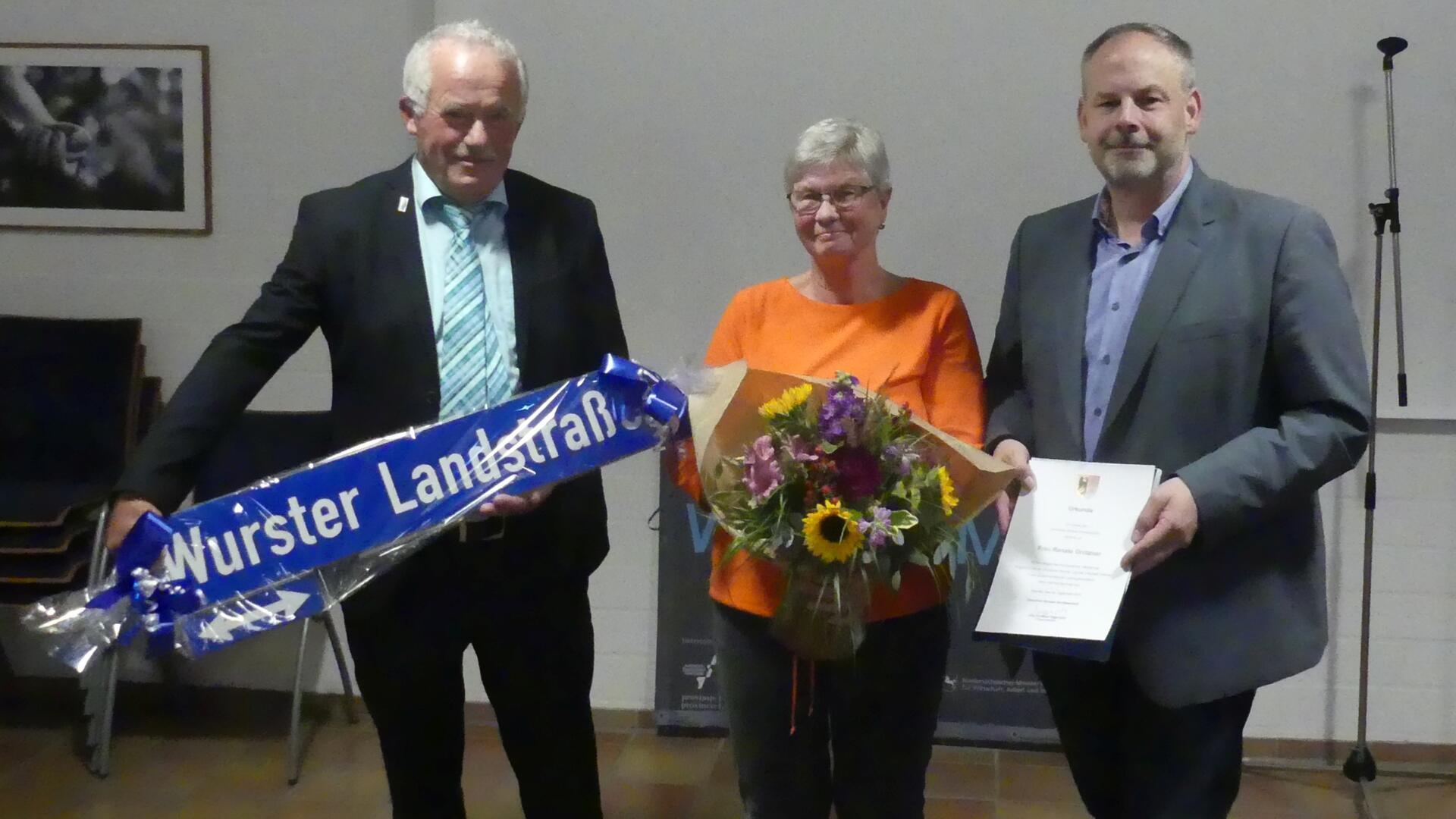 Wremen: Blumen zum Abschied für Renate Grützner