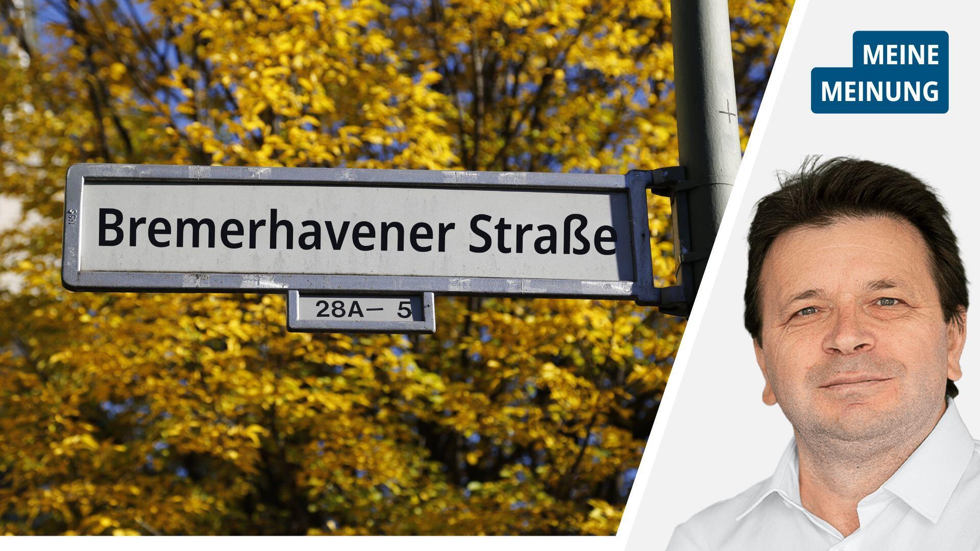 Straßenschild einer Bremerhavener Straße