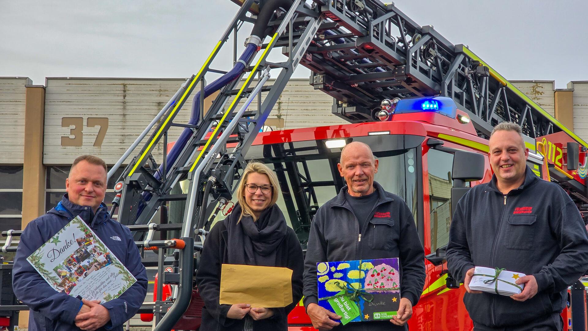 Die Feuerwehr Bremerhaven unterstützt wieder das SOS-Kinderdorf Worpswede.  