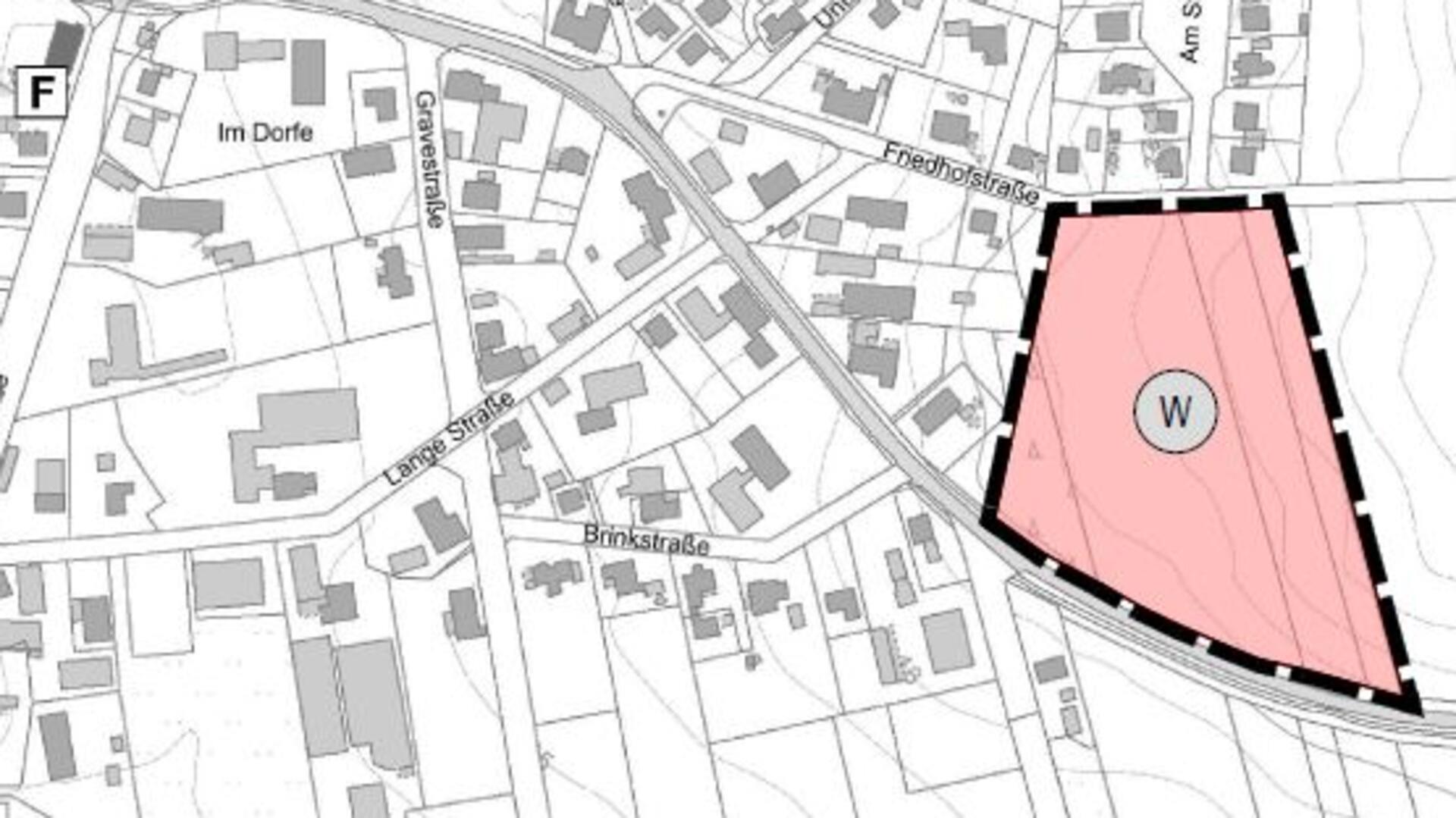 Das geplante Glinstedter Baugebiet „Zum Holzfeld" befindet sich am Ortsausgang zwischen der Zevener Straße und der Friedhofsstraße.