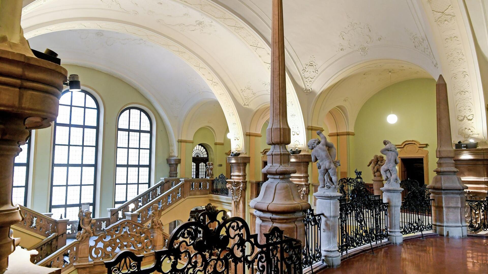 Das historische Treppenhaus des Amtsgerichts.