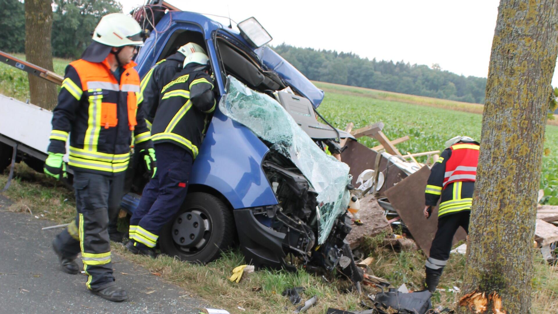 Das verunfallte Fahrzeug.