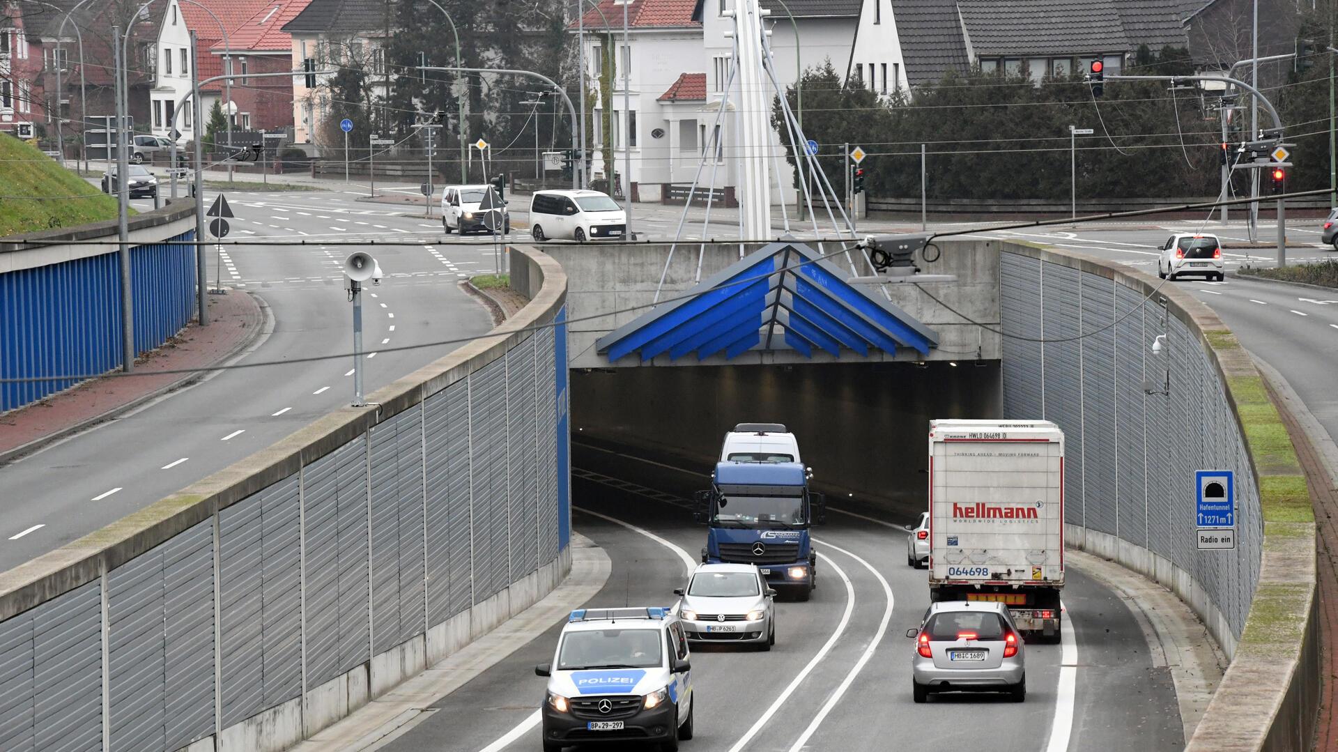 Der Hafentunnel in Bremerhaven ist gesperrt.