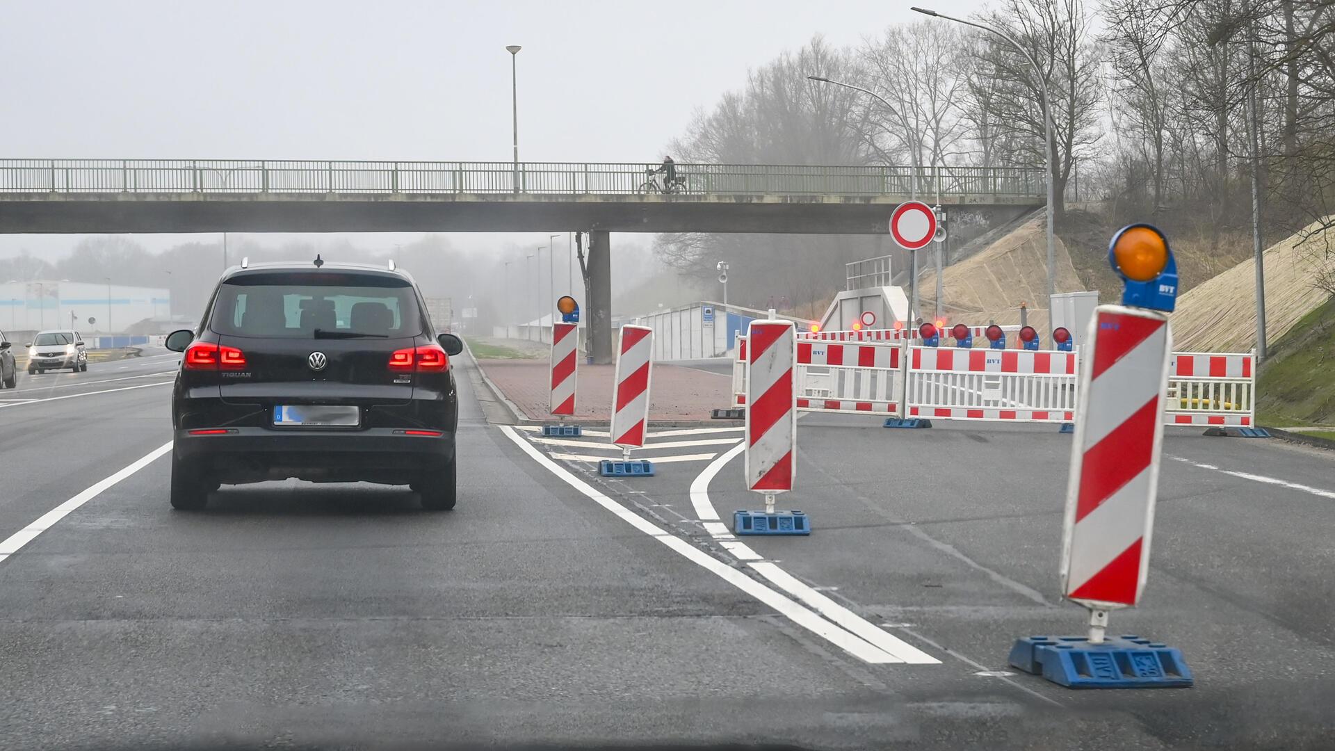 Der Hafentunnels ist wegen Wartungsarbeiten gesperrt.