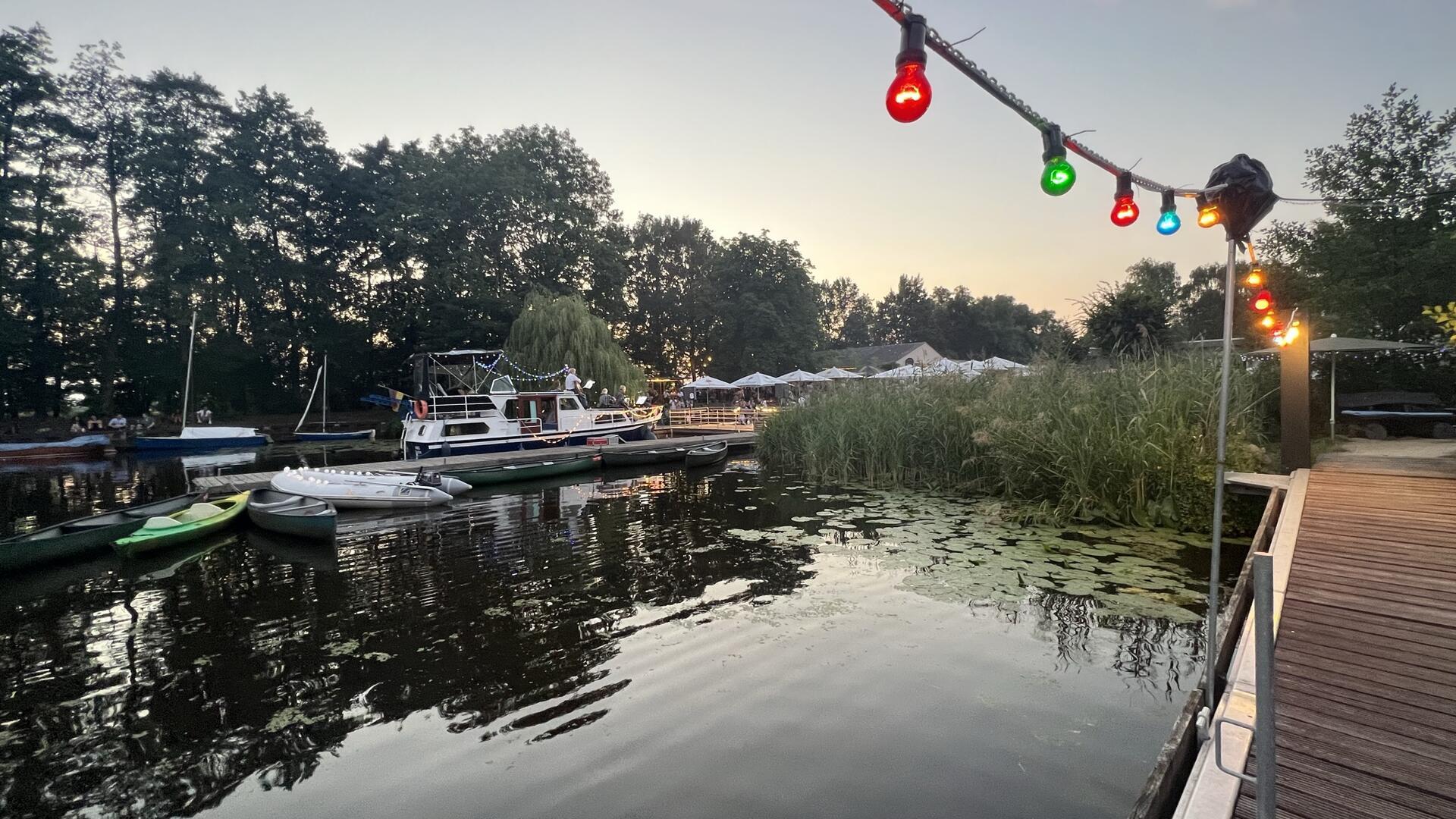 Der Hammehafen in Worpswede ist einer der Stationen der Hammenacht.