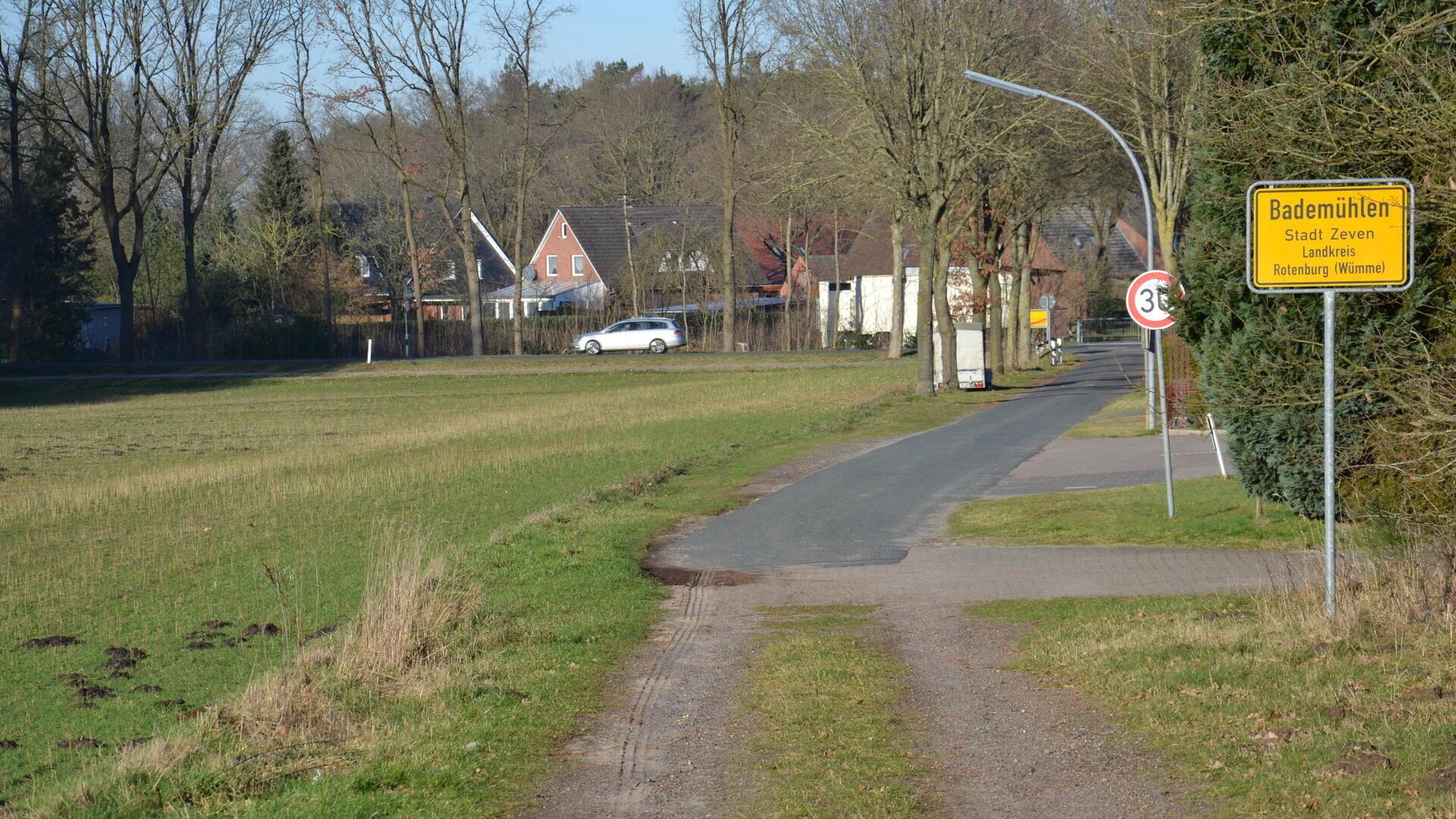 Eine Wiese westlich des Brümmerhofer Weges in Bademühlen.