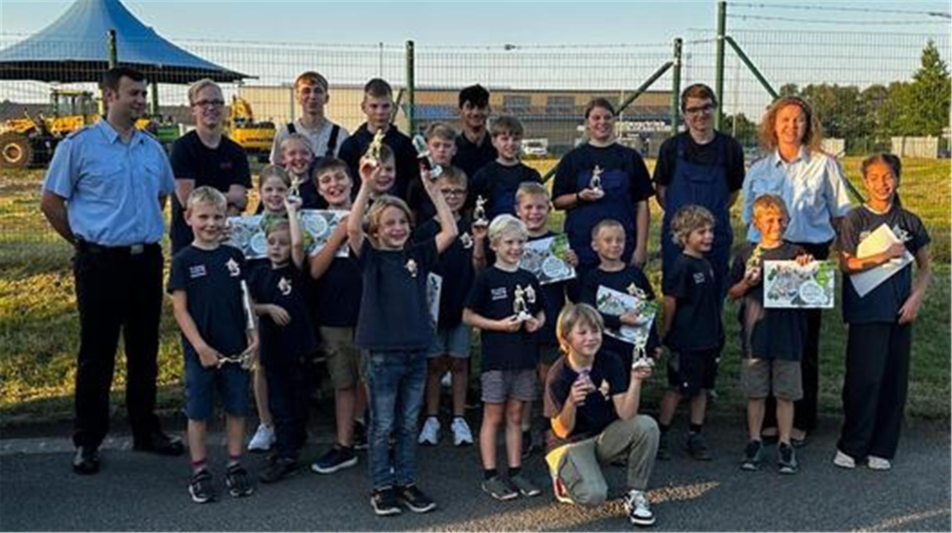 Der Trupp 1 der Kinderfeuerwehr Minstedt/Spreckens landete am Ende auf dem ersten Platz.