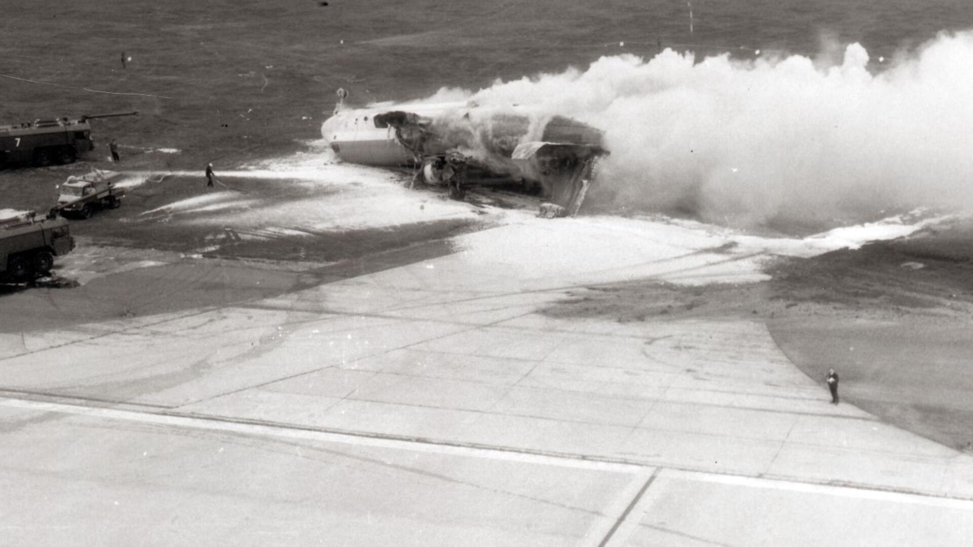 Der erste schwerwiegende Flugunfall einer Breguet Atlantic: 1978 stürzt die Maschine 61+07 ab und gerät in Brand.