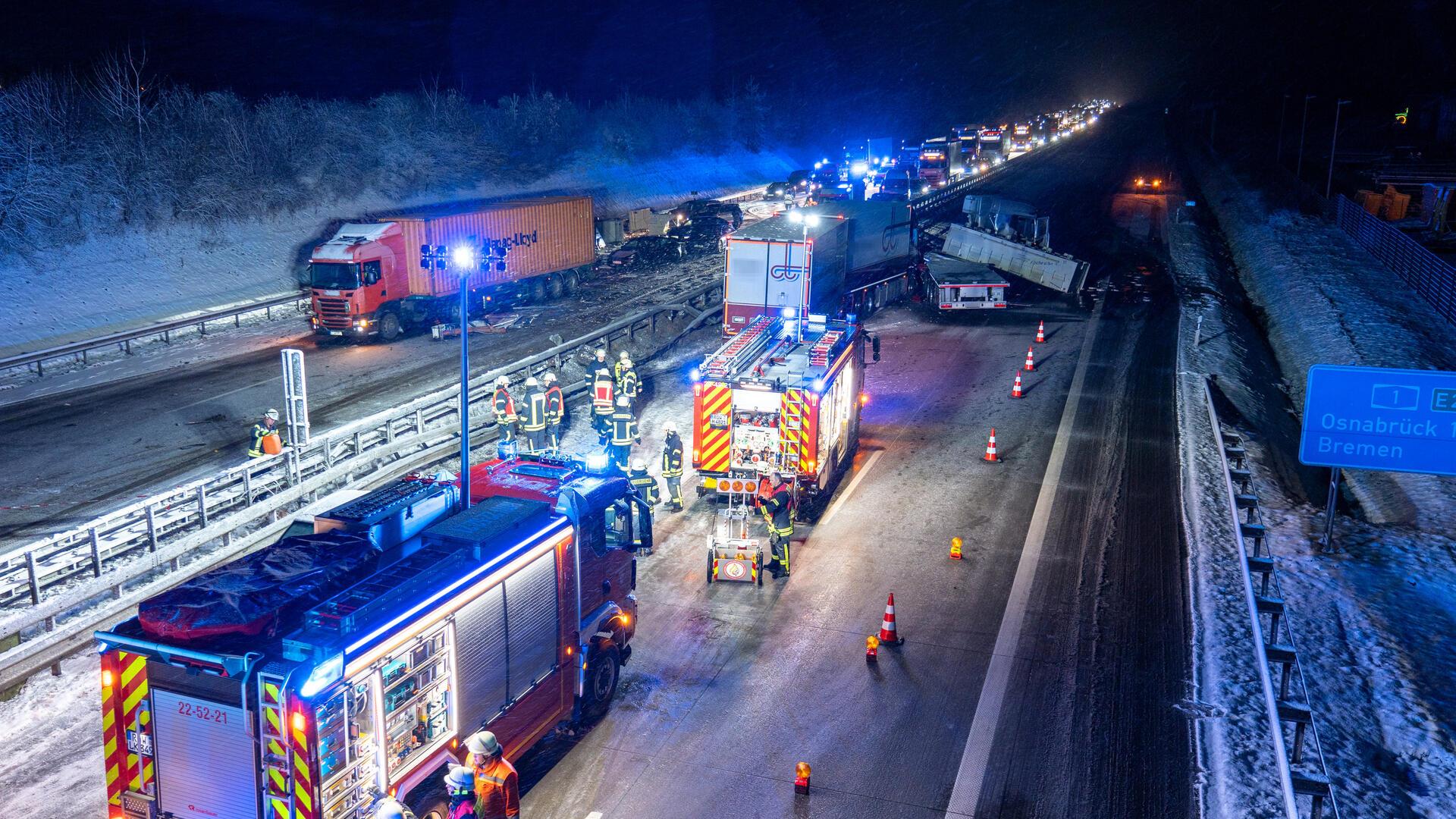 Die A1 war über mehrere Stunden gesperrt.