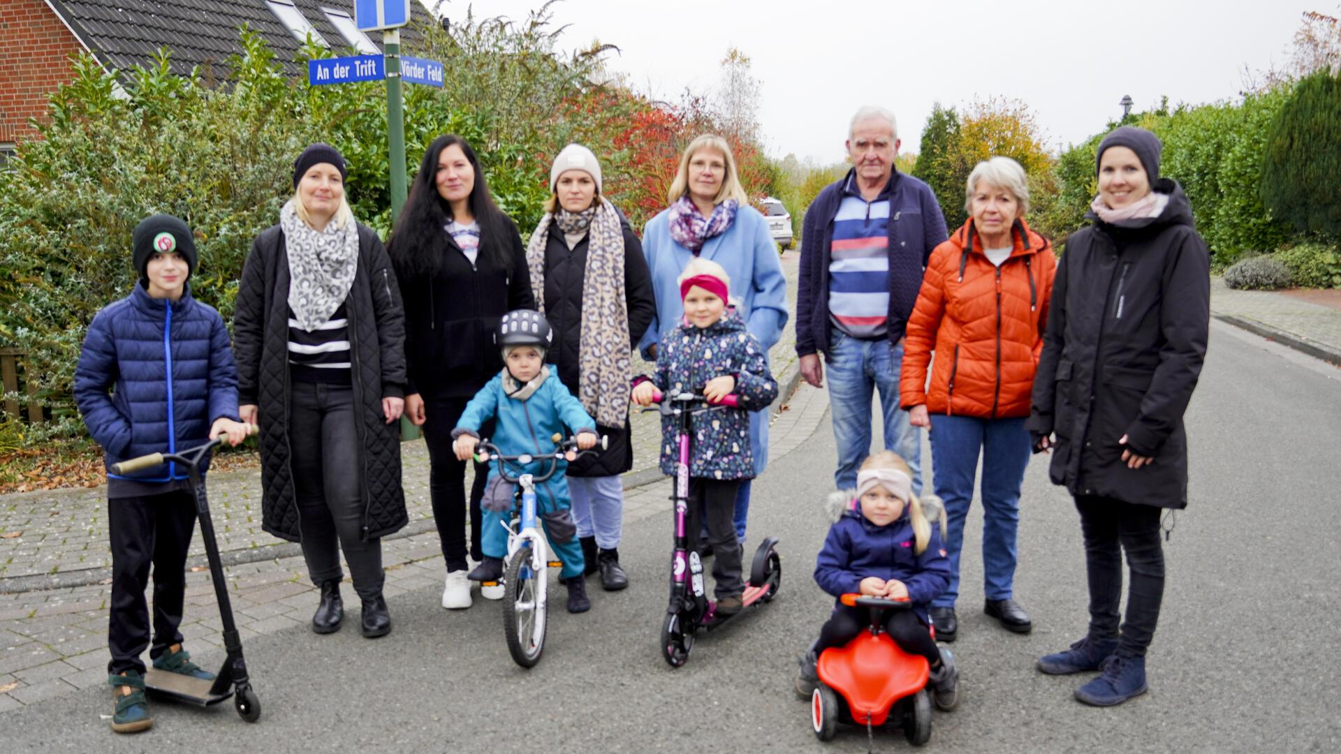 Die Anwohner der Vörder Feldes sind in Sorge: Sollte das geplante Neubaugebiet in ihrer direkten Nachbarschaft entstehen, würde der gesamte Verkehr durch die Straße "Vörder Feld" fließen.