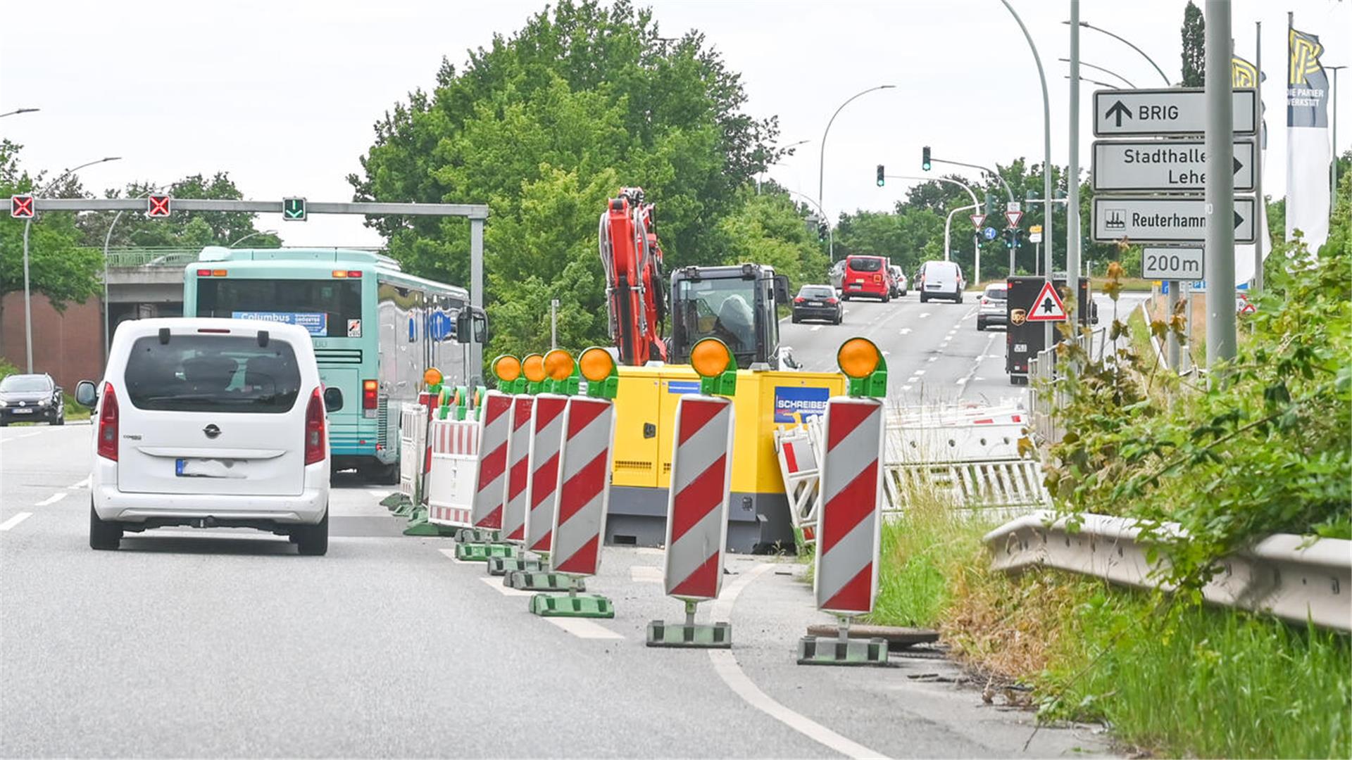 Die Baustelle an der Grimsbystraße.