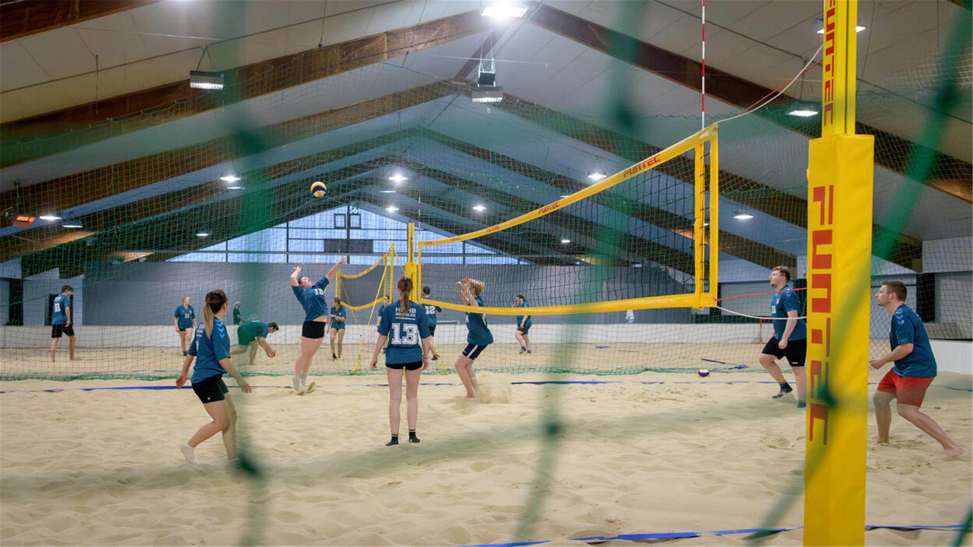 Die Beachvolleyball-Anlage im Wesersportpark.