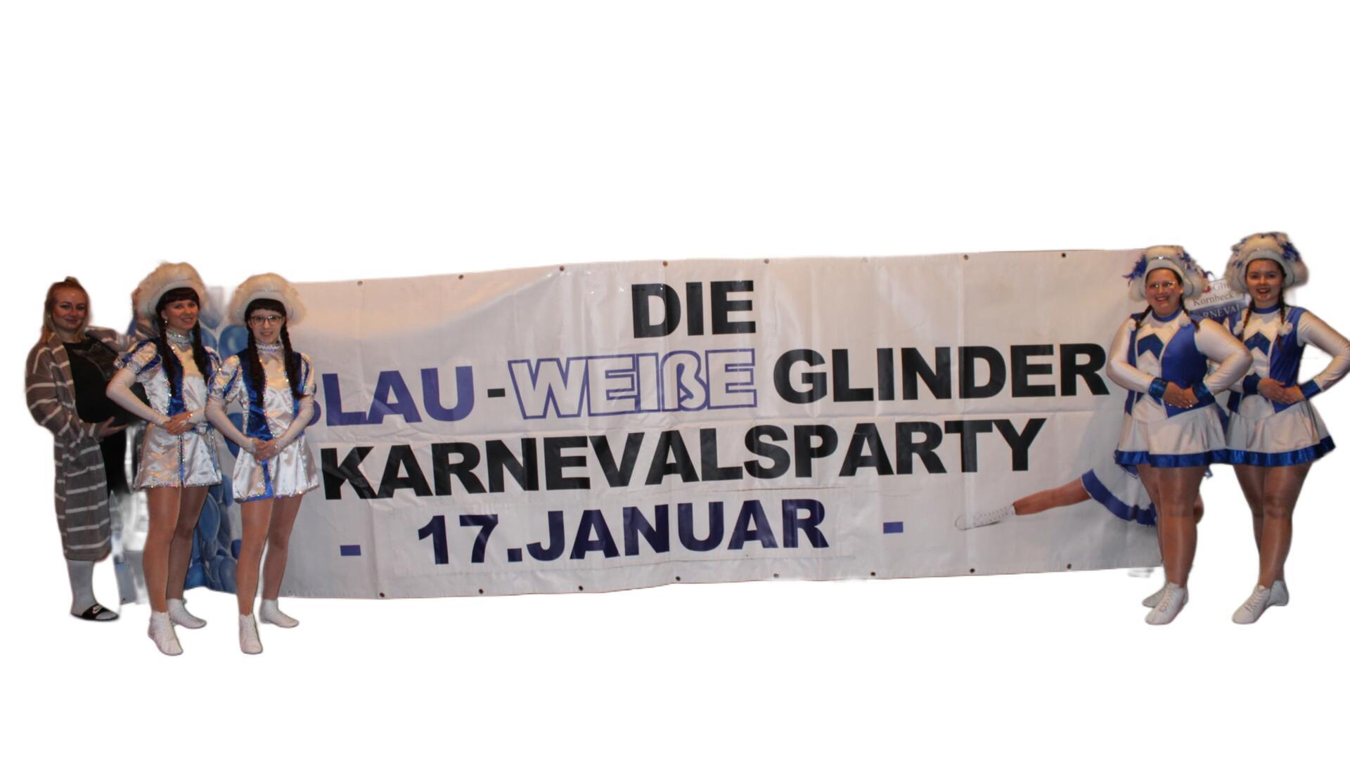 Die "Blau-Weiße-Karnevalsparty" des SV Glinde-Kornbeck steigt am Freitag, 17. Januar. Karten gibt es am 6. Januar im Vorverkauf in der Gaststätte Haase.