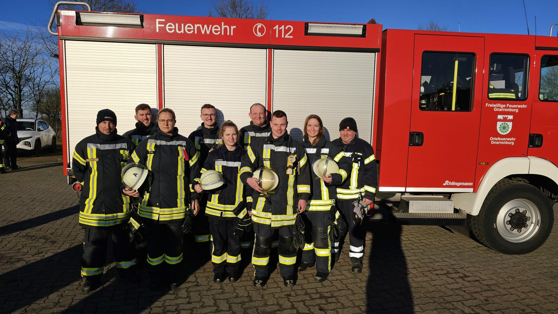 Die Feuerwehrkräfte aus Gnarrenburg.