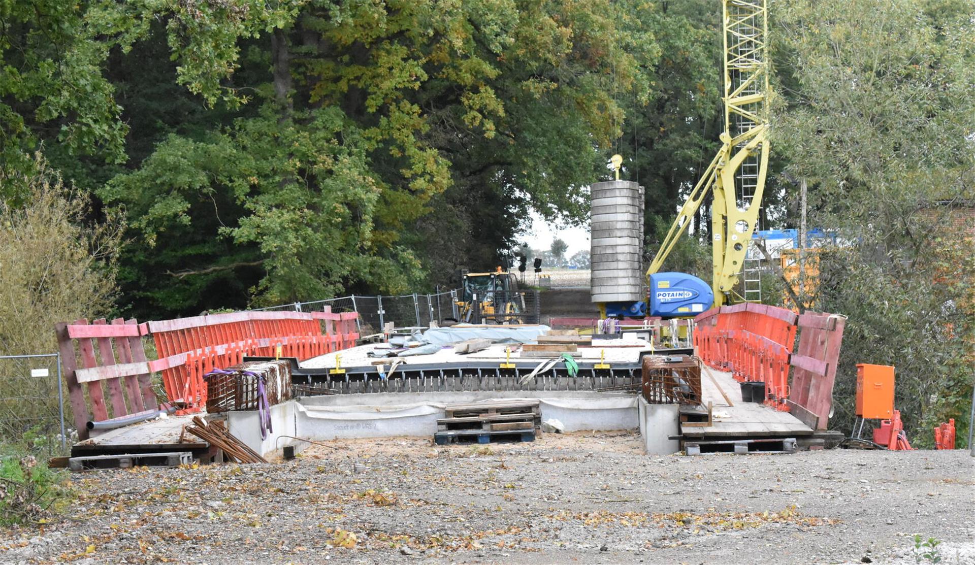 Baustelle einer Brücke