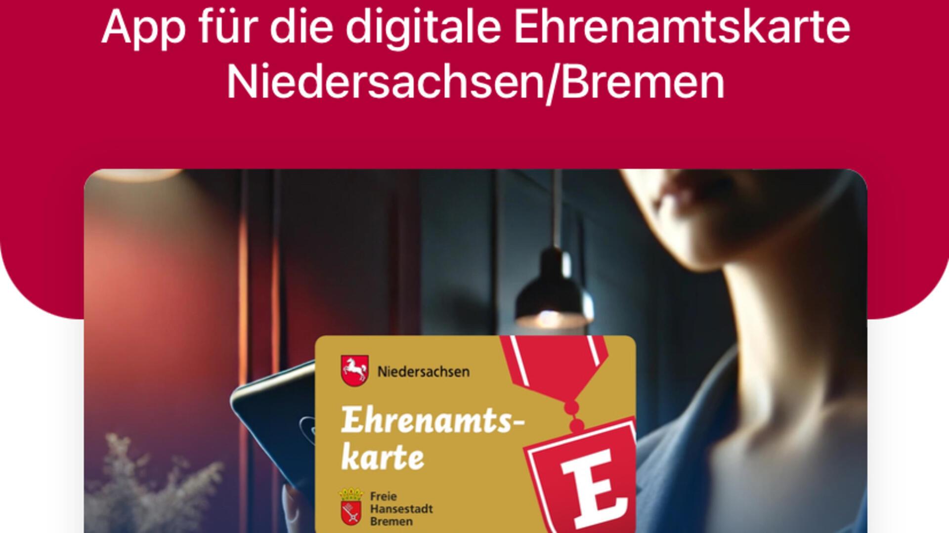 Die Niedersächsische Ehrenamtskarte kann jetzt digital auf dem Smartphone oder Tablet mitgeführt und bei Bedarf vorgezeigt werden. 