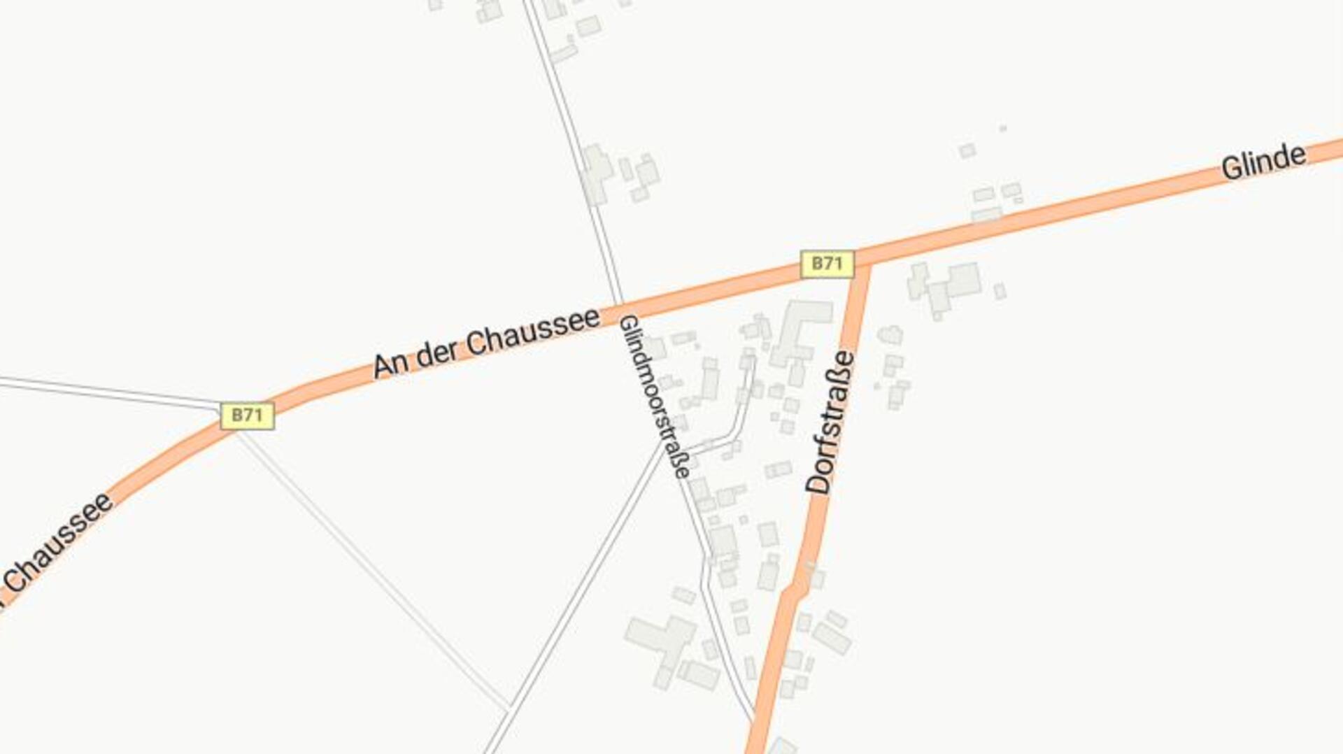 Die Samtgemeinde Geestequelle möchte prüfen, ob zukünftig in Oerel auf der B71/74 in Höhe der Glindmoorstraße und der Dorfstraße eine Geschwindigkeitsbegrenzung auf 70 km/h möglich ist.