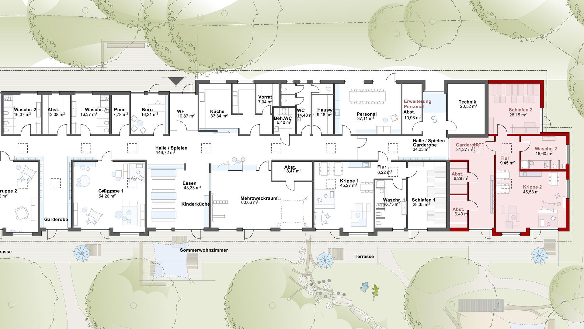 Diese Pläne für den Neubau einer Kindertagesstätte in der Logestraße wurden im Mai 2022 in Beverstedt vorgestellt. 