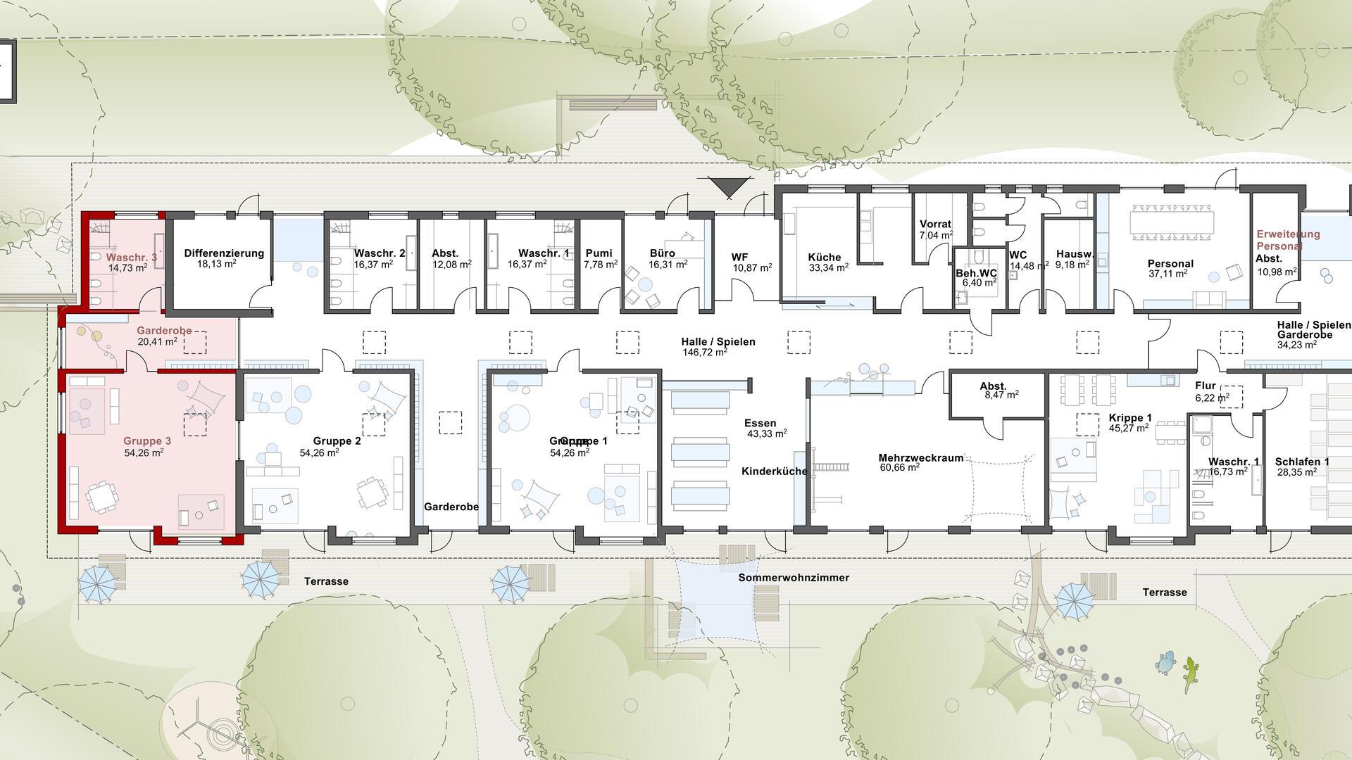 Diese Pläne für den Neubau einer Kindertagesstätte in der Logestraße wurden im Mai 2022 in Beverstedt vorgestellt.  