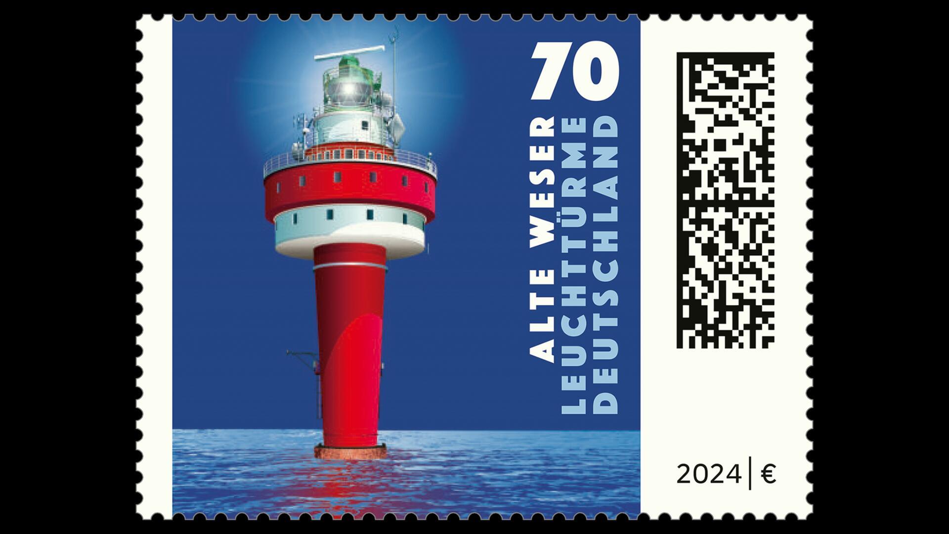 Dieser Leuchtturm aus Bremerhaven bekommt wieder eine eigene Briefmarke. In Bremerhaven wird das gefeiert.