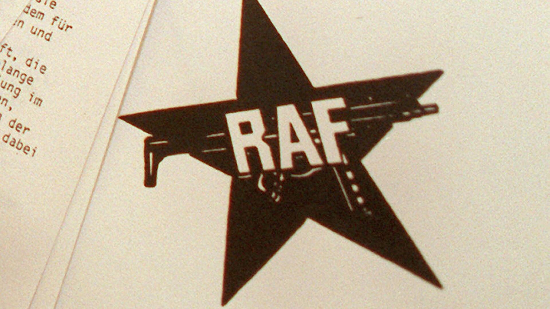 Ein Symbold der RAF auf einem Schreiben der Rote Armee Fraktion (RAF).