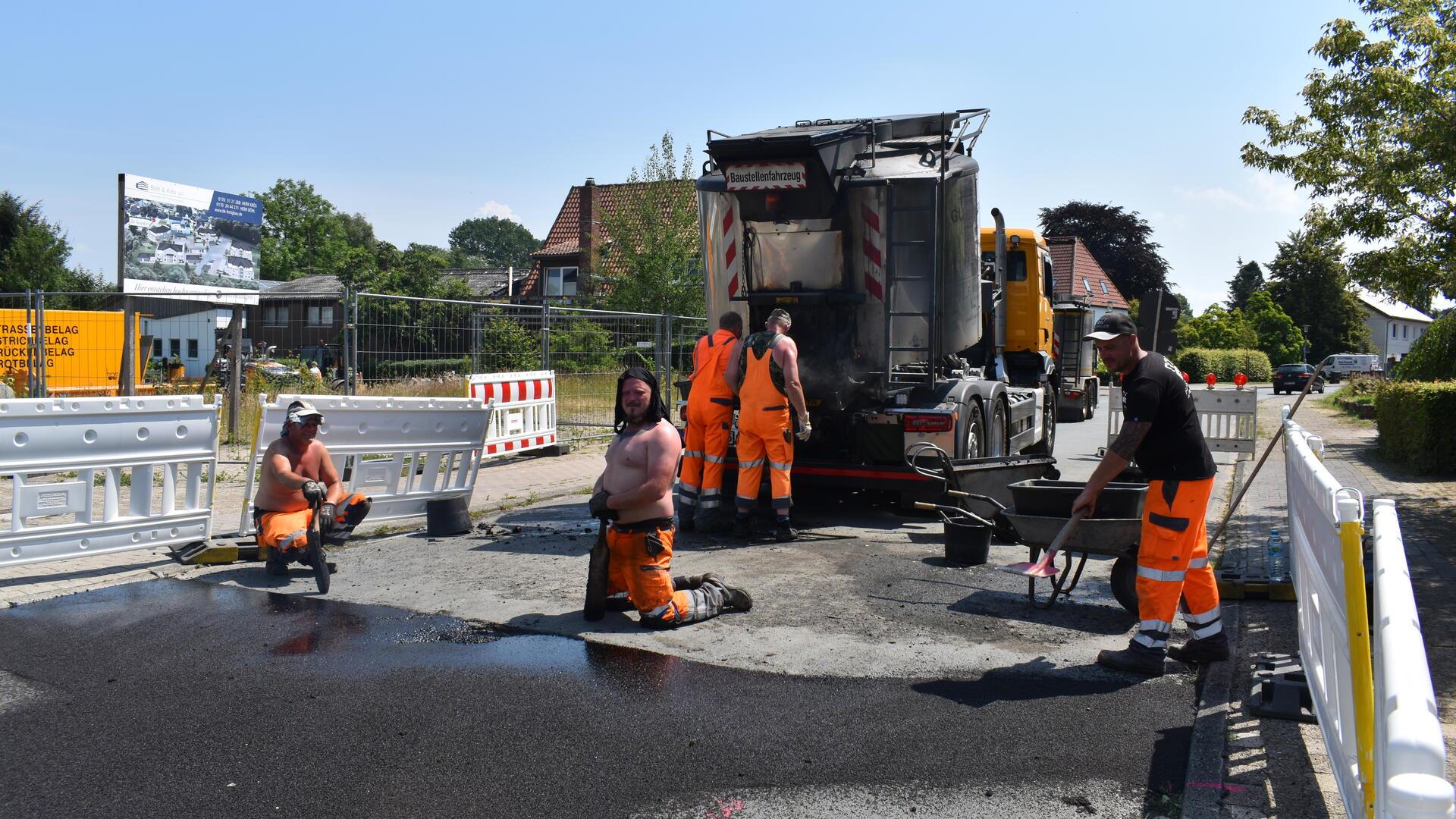 Bauarbeiten auf der Bahnhofstraße