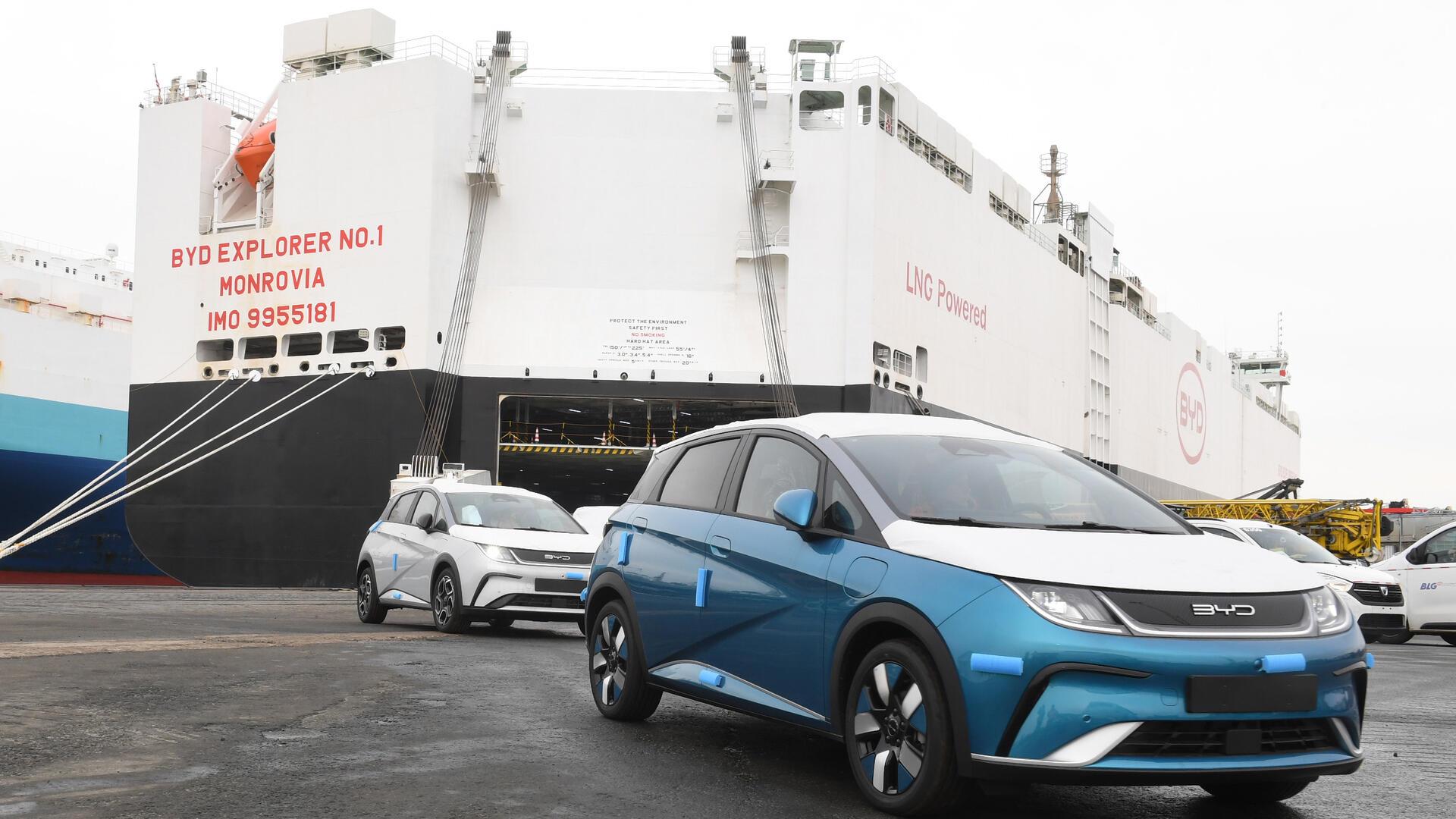 Elektrisch aus China: Die „BYD Explorer No.1“ brachte 4000 Neufahrzeuge. Die Ankunft des Schiffes gilt als der Beginn einer chinesischen Marktoffensive in Europa.