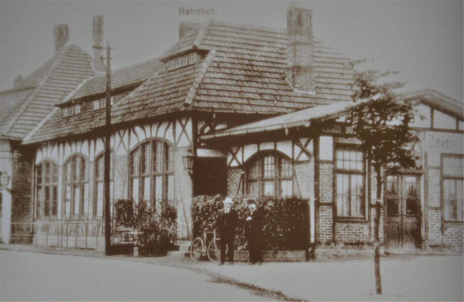 Der Staatsbahnhof in Zeven vor 100 Jahren