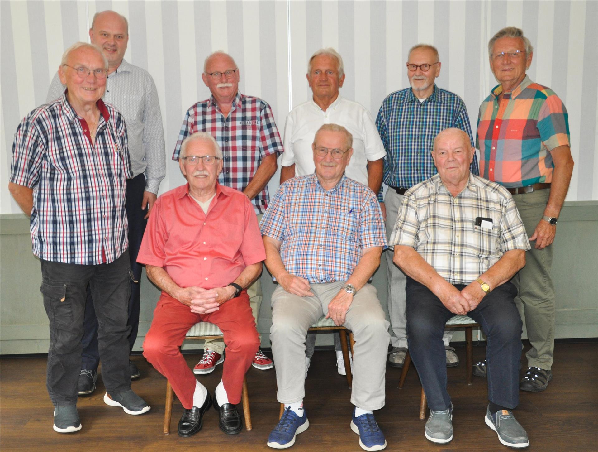 Jürgen Knoll (von hinten links), Jürgen Bischoff, Günter Heinrich, Eberhard Bönsch, Hinrich Katt, Jürgen Wollenberg (von vorne links), Klaus Bullwinkel, Peter Grimm, Rainer Zerbe.