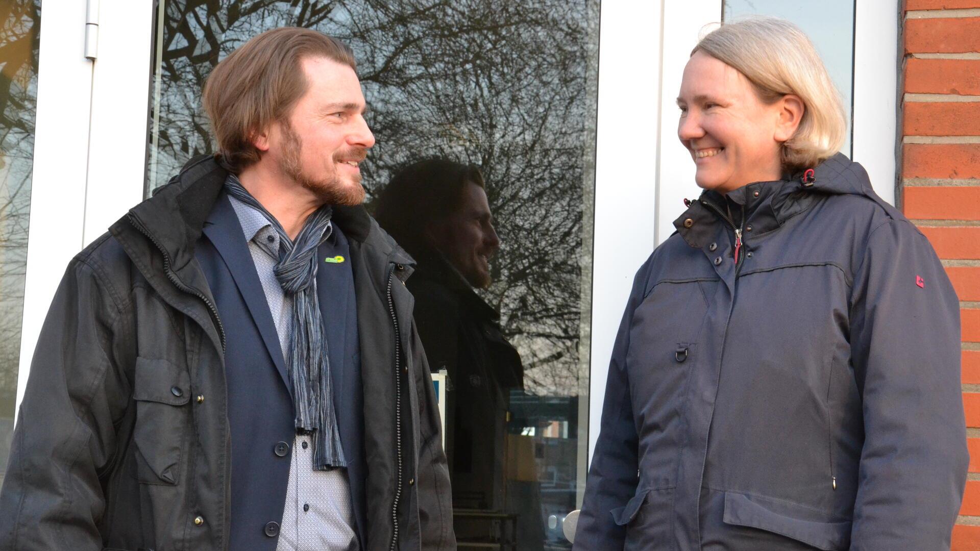 Malte Wilkens und Birgit Wiesner, das Sprecher-Duo des Grüne-Ortsverbandes Zeven