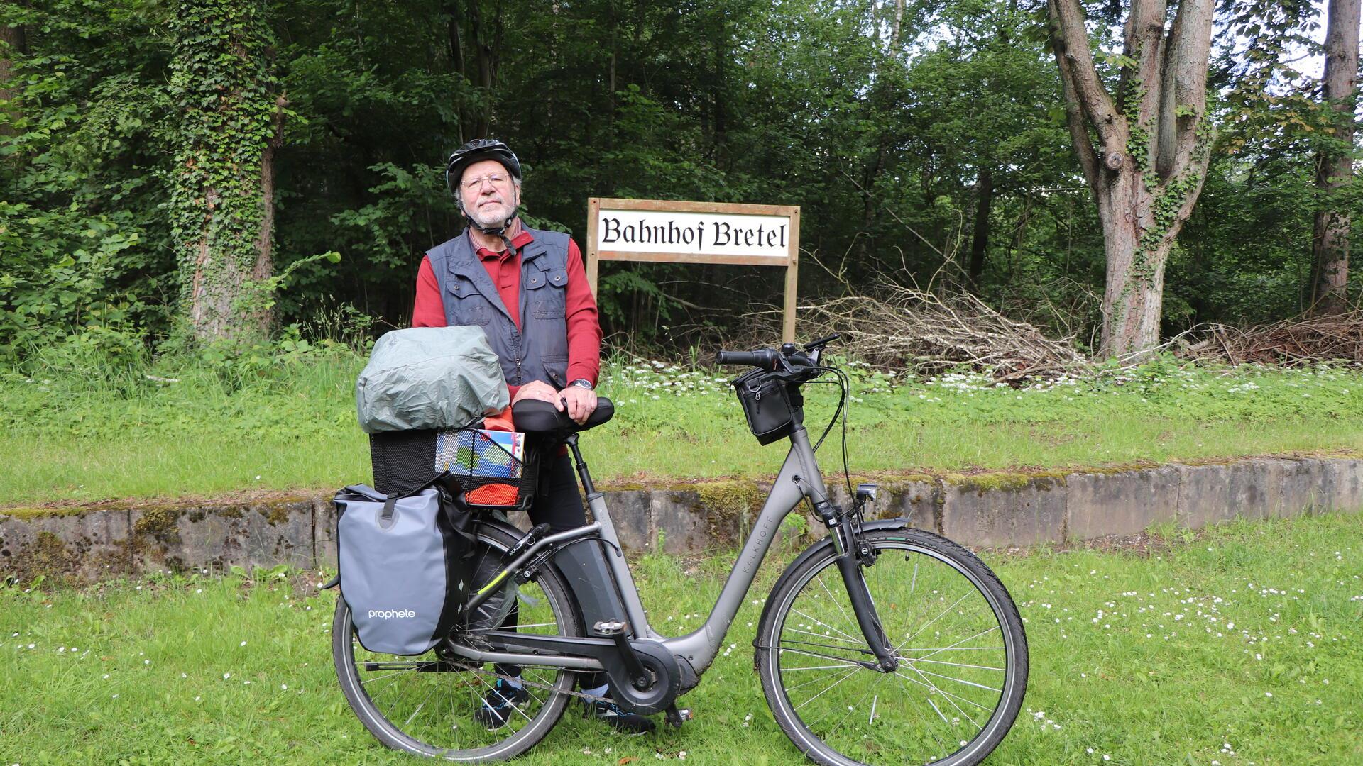 Michael Schwekendiek am alten (längst nicht mehr existierenden) Bahnhof Bretel zwischen Brockel und Visselhövede.