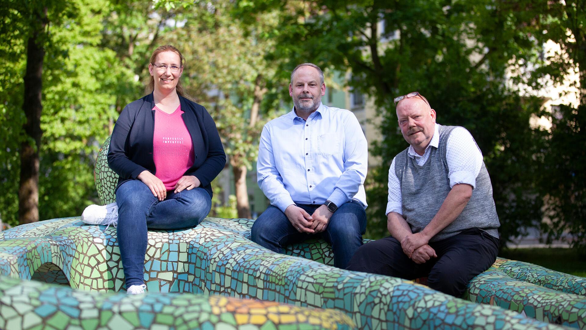 Stadtpark Lehe Bremerhaven Patricia Gerhardt, Jörg-Andreas Sagemühl (Mitte) und Frank Chrzanowski