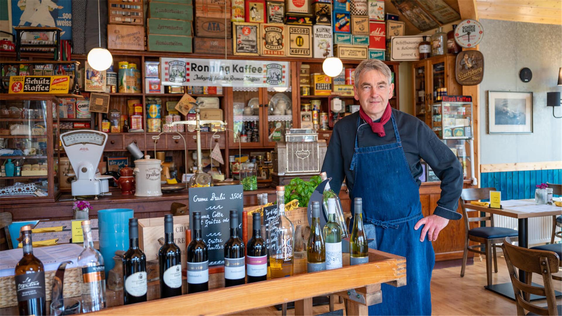 Olaf Wurm in seinem Restaurant "Fisch und Meer"