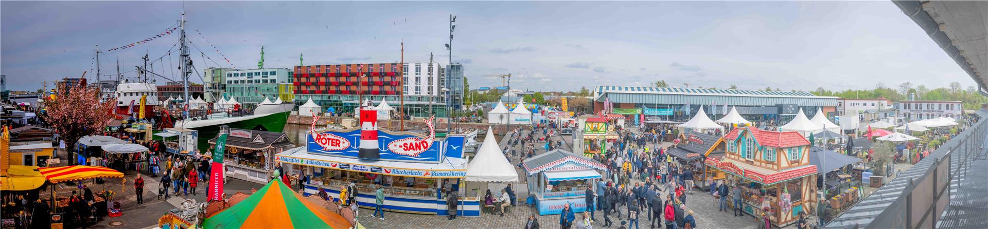 Panorama der Fischparty.