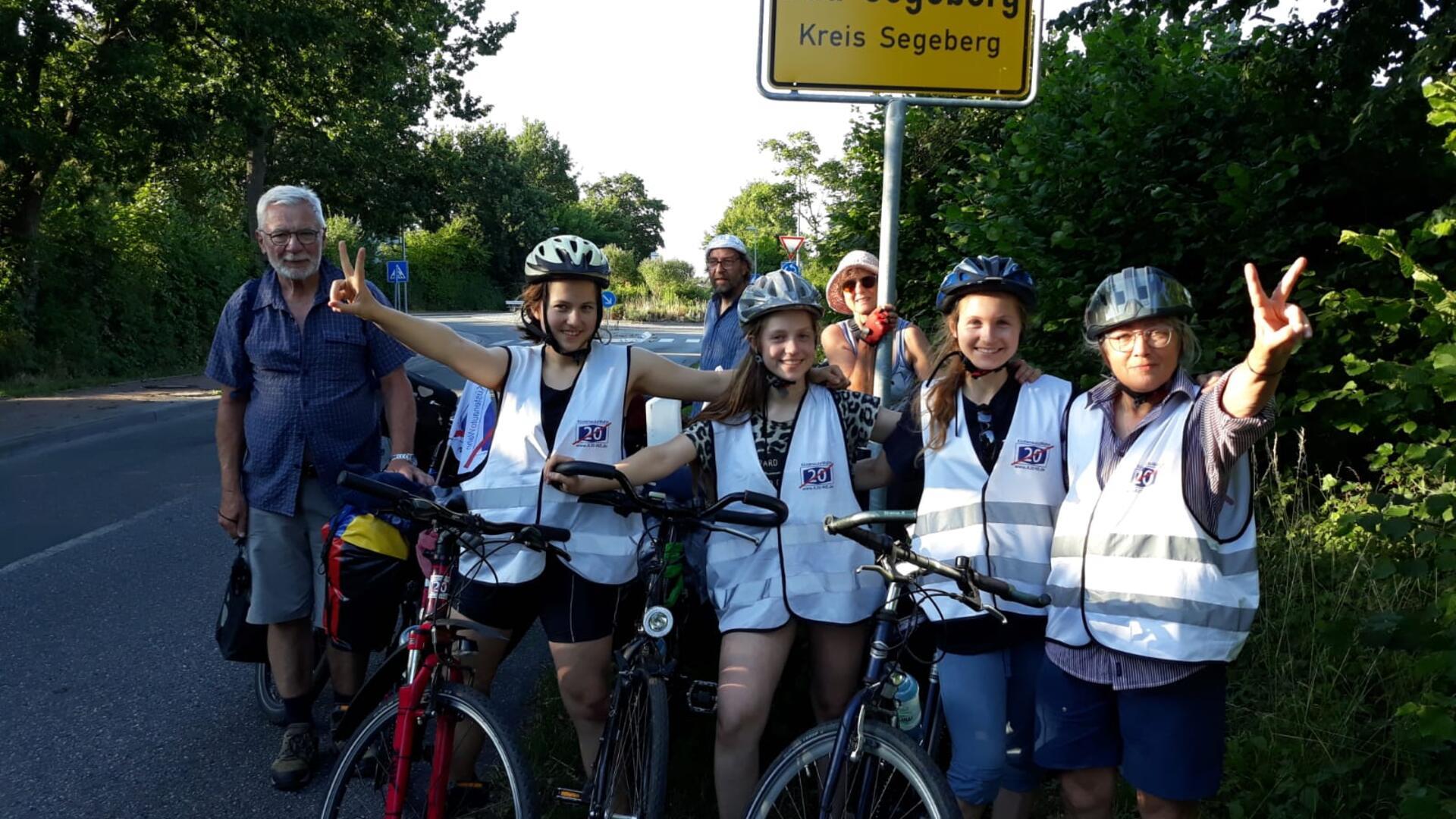 Radtour entlang der A20-Trasse - Ankunft in Bad Segeberg.