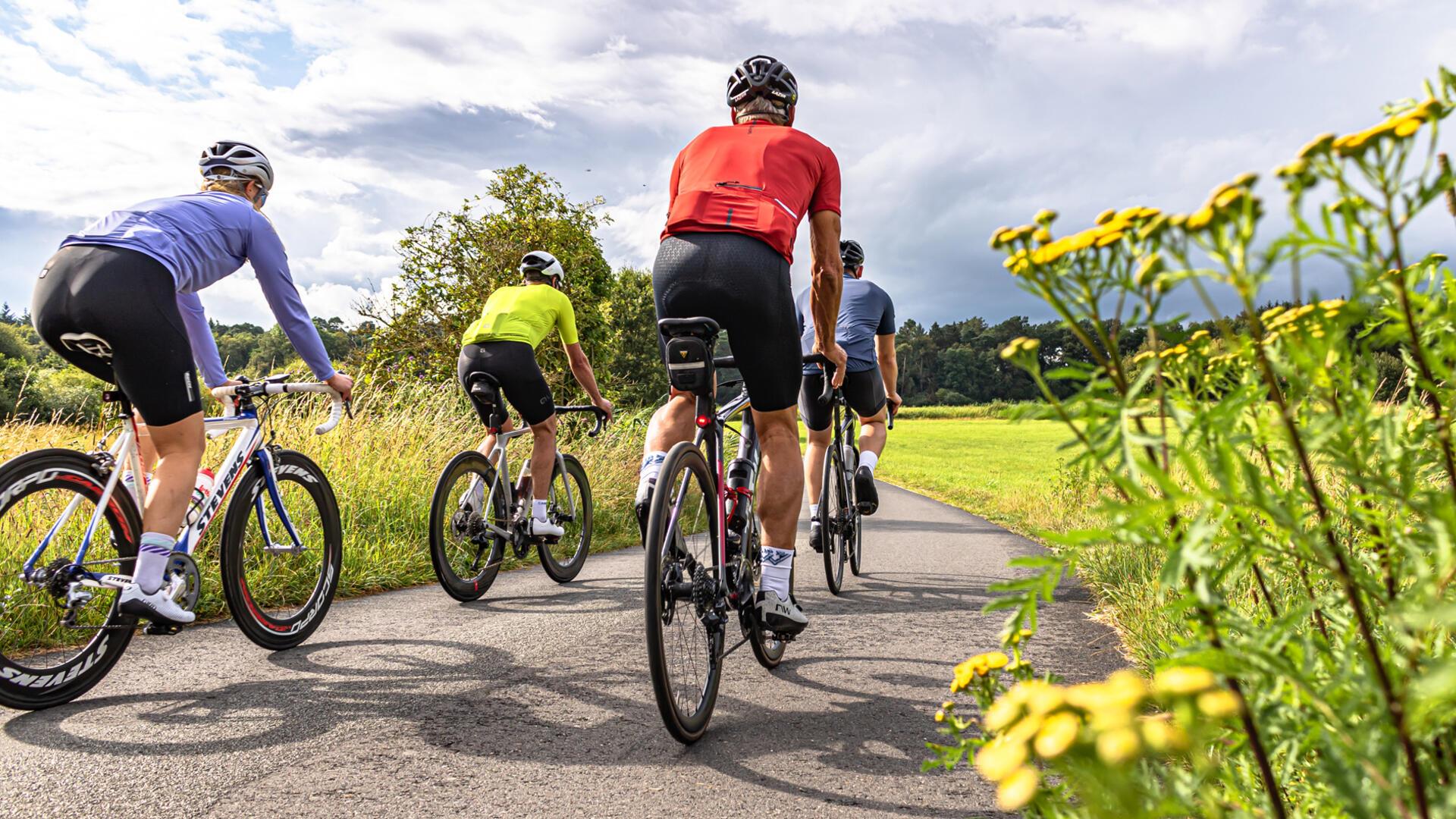 Rennradfahrer auf der Westschleife.