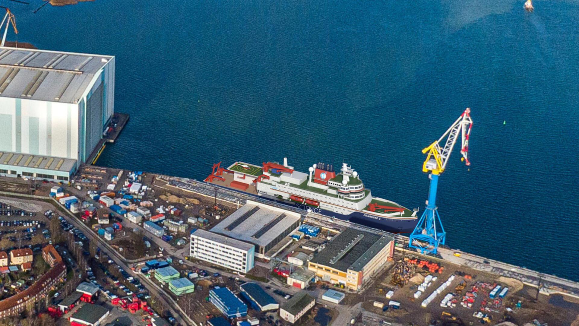 Polarstern II in Wismar an der TKMS-Werft