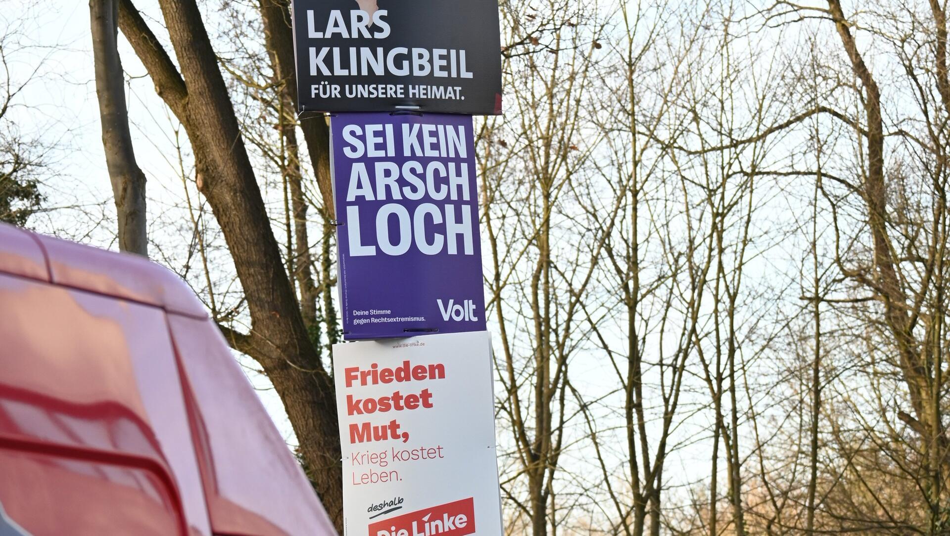 Viel befahrene Straßen wie die Burgstraße in Rotenburg sind beliebte Plätze für Wahlwerbung.