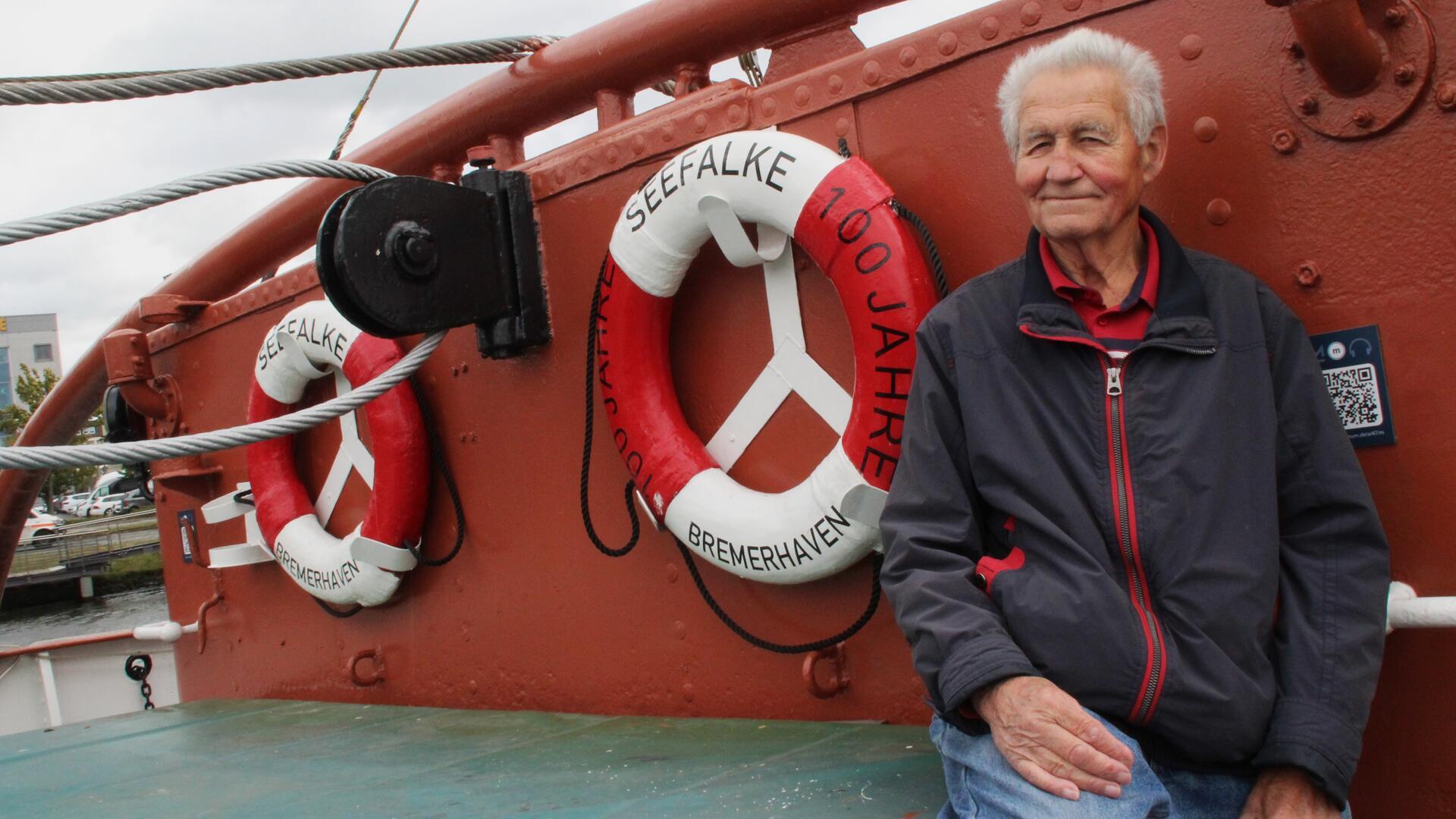 Werner Benekndorf aus Lübeck erinnert sich gern an seine Zeit als Matrose auf dem Bergungsschlepper „Seefalke“.