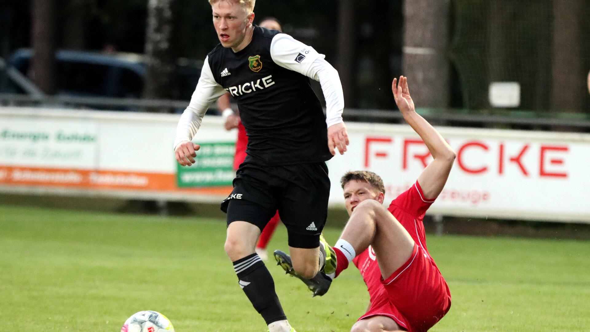 Youngster Fabio Gerke zeigte eine starke Leistung mit viel Tempo über den Flügel.